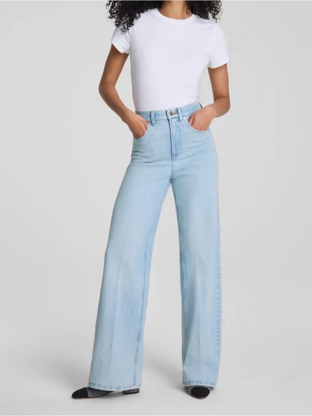 SPANX Wide Leg Light Blue Women’s Jeans